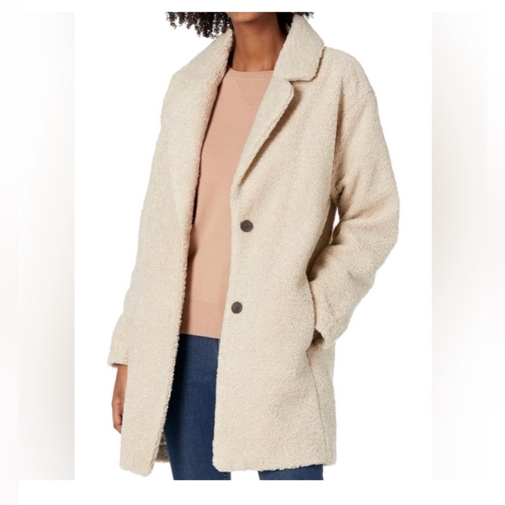 Daily Ritual Women’s Oversized Teddy Bear Coat Fleece Jacket size XS NWT